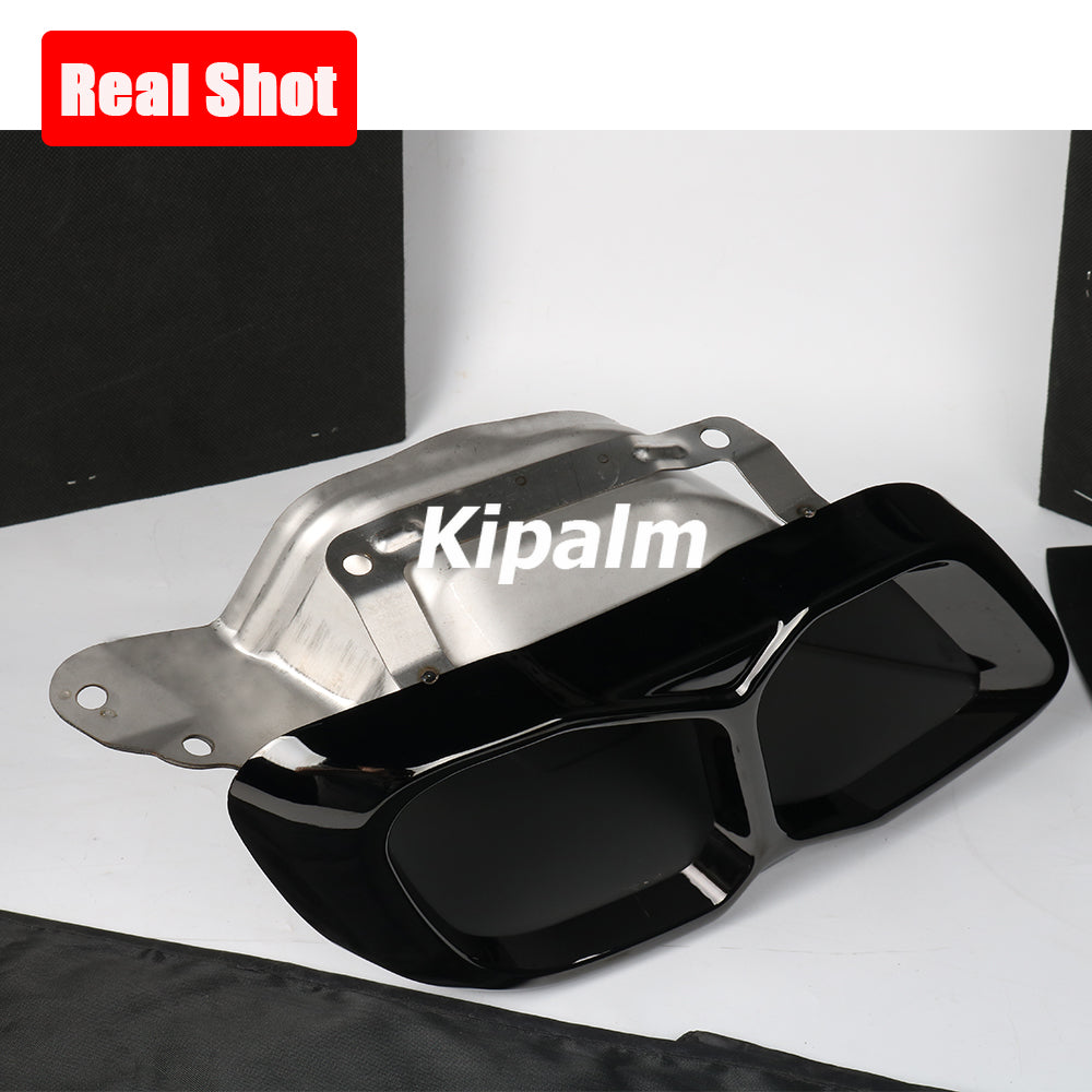 1 Pair OEM Style Stainless Steel Square BMW X5 G05 X6 G06 X7 G07 Exhaust Muffler Pipe Car Tail Tips