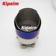 Load image into Gallery viewer, 1pc Universal Burnt Blue Stainless Steel Exhaust Tip End Pipe with No Logo