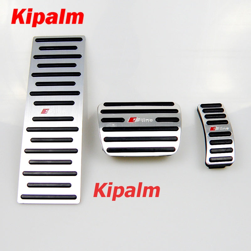 audi s line pedalen No Drill Aluminum Gas Pedal Accelerator Brake Pedal Cover for Audi A4 A5 A6  Q5 LHD with Sline Logo