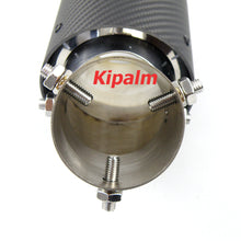 Load image into Gallery viewer, Angle Adjustable Bolt-On Akrapovic Exhausts Tailpipes Carbon Fiber Pipe with Anti-drop Rope FIT CRV RAV4 Altis