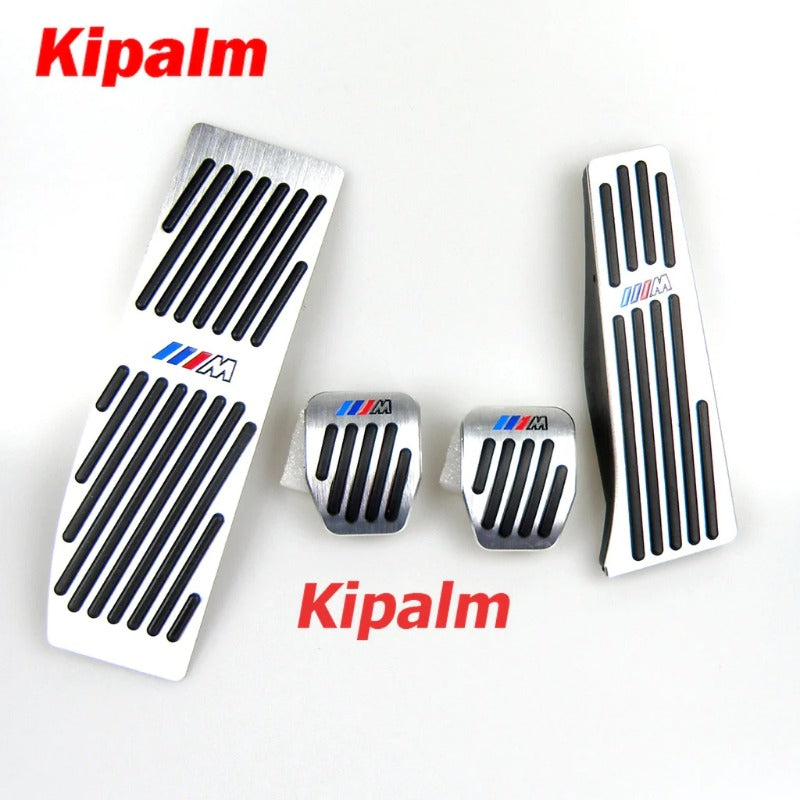 4PCS Car Throttle Silver Pedal for BMW 1 3 Series E46 E90 E91 E92 E93 E87 E88 with M Logo