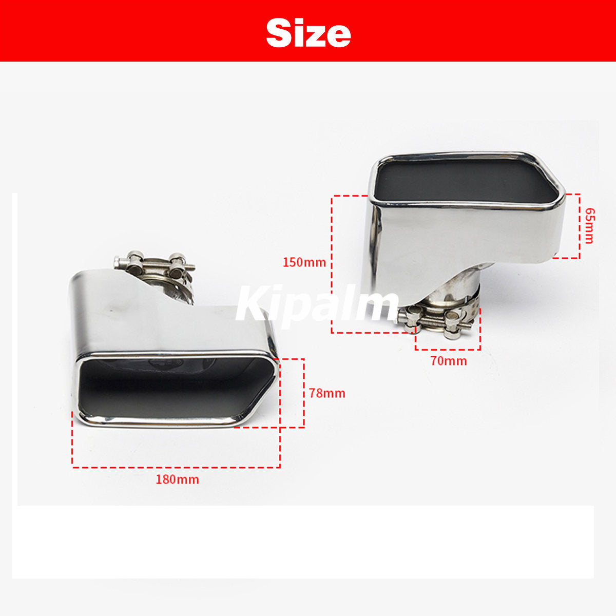1 Pair Square Black Exhaust Muffler Pipe For BMW 5 Series F10 F18 Tips