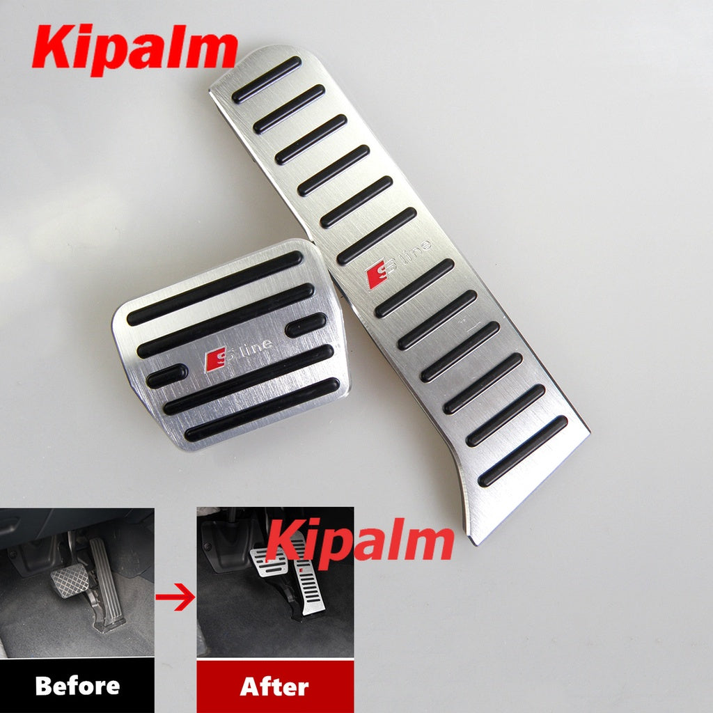 audi tt pedal covers No Drill Aluminum Car Gas Pedal Accelerator Pedal Brake Pedal Cover for Audi A3 Q3 TT