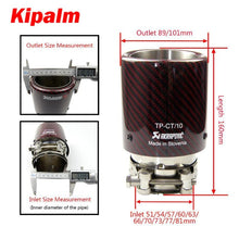 Load image into Gallery viewer, 1PC Universal Akrapovic Red Carbon Fiber Exhausts Tip Muffler Tail Pipe Tip For BMW BENZ AUDI VW