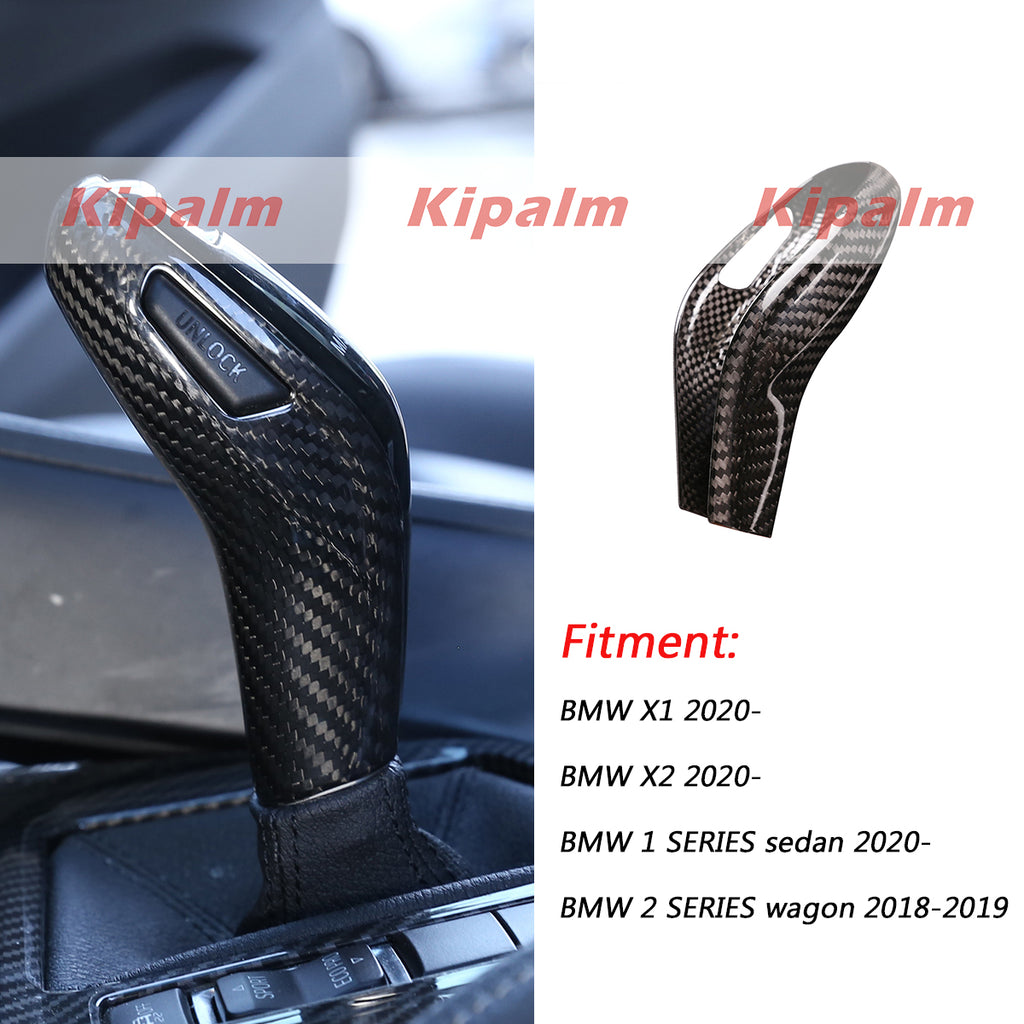 For BMW 1 2 Series X1 X2 Car Carbon Fiber Shift Knob Gear Head Stick Lever Handle Cover