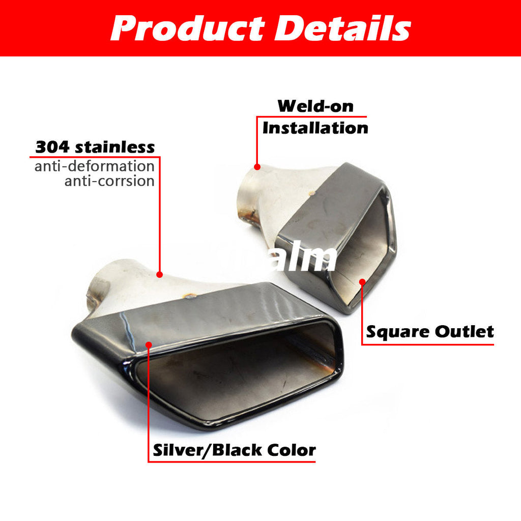 1 Pair M Exhaust Tail End Pipe Muffler Tip Stainless Steel Fits for BMW New 5 Series 525i 528i 530i G30 G38