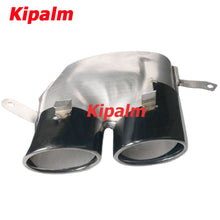 Load image into Gallery viewer, 1 Pair Black 304 Stainless Steel Quad Muffler End Tips Exhaust Pipe for Audi A6 A7 Modified to RS6 RS7