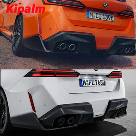 Black Carbon Fiber Exhaust Tips for BMW M5 G90 G99