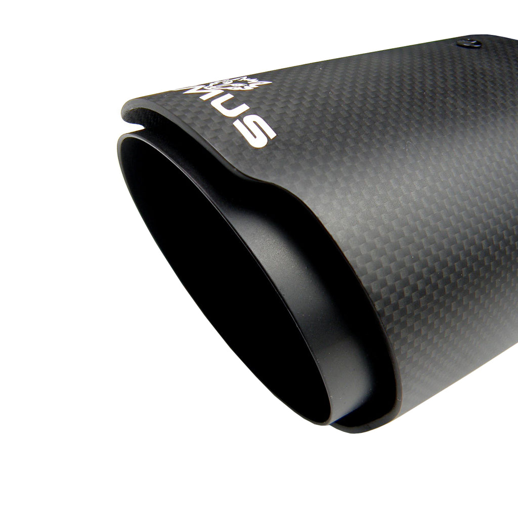 1pcs Carbon Fiber Remus Car Remus Wolf Exhaust Pipe Muffler Black Stainless Steel Tips For Golf Ford VW