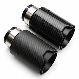 1pcs Universal M LOGO Carbon Fiber Exhaust tips For BMW Performance exhaust pipe Exhaust tips Glossy