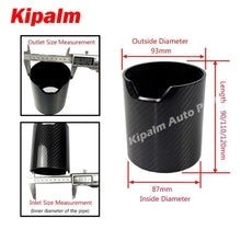 Load image into Gallery viewer, BMW Twill Weave Carbon Fiver Cover Tip Housing Universal Exhaust Pipe Carbon Fiber Case