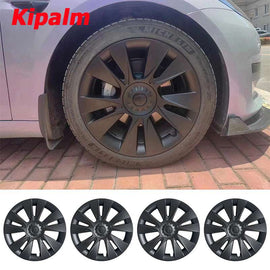 WHC3005 4PCS Tesla Model 3-18'' Wheel Covers Rim Cap Matte Black Hubcaps