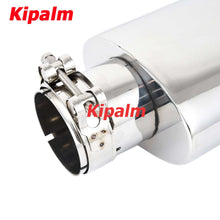 Load image into Gallery viewer, 1pc Oval Outlet Chrome Exhaust Tips Muffler Stainless Steel Pipe