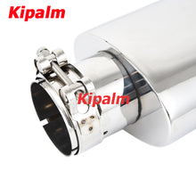 Load image into Gallery viewer, 1pc Oval Outlet Chrome Exhaust Tips Muffler Stainless Steel Pipe