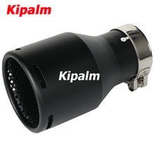 Load image into Gallery viewer, 1PC Matte Black 304 Stainless Steel Mesh Inner Pipe Car Muffler Tip Double Layers Exhaust Pipe