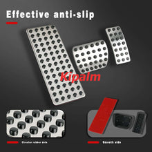 Load image into Gallery viewer, 3pcs Stainless Steel Car Foot Rest Pedal Pads Cover with Rest Pedals Gas Brake Rest Pedal for Mecerdes Benz GLA CLA A B Class LHD