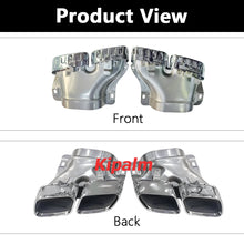 Load image into Gallery viewer, 1 Pair Benz W167 GLE53 GLE350 GLE450 Silver Stainless Steel Exhaust Tips Upgrade to GLE63 Muffler Pipe