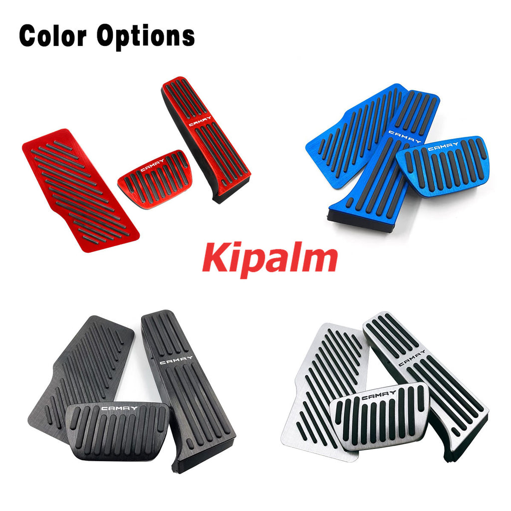 No Drill Aluminum Camry Accelerator Gas Pedal Brake Pedal Cover AT for Toyota Camry 2018-2021