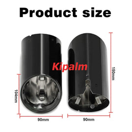 2 PCS Black Stainless Steel Exhaust Pipe Chrome Muffler Tip Fits for BMW G20 G21 G22 320i 330i 420i 425i