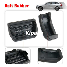 2pcs Aluminum Alloy Car Foot Rest Pedal Pads Cover with Rest Pedals Gas Brake Rest Pedal for Volvo S80 S60 XC60 S60