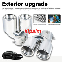 Load image into Gallery viewer, 1 Pair Dual Tips Chrome Black Stainless Steel Exhaust Pipe for BMW 3 Series G20 Oval Shape Tailpipe