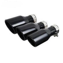 Load image into Gallery viewer, Universal Car Exhaust Pipe Tail Throat Stainless Steel Muffler Tips with Clamp Modification Parts Black Color