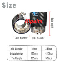 Load image into Gallery viewer, 4PCS BMW X3M F97 X4M F98 X5M F95 X6M F96 Carbon Fiber Blue Stainless Steel Exhaust Pipe Muffler Tip