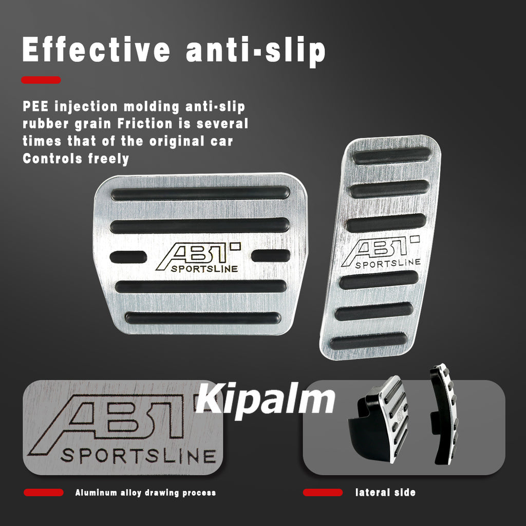 2pcs Volkswagen Aluminum Alloy Car Foot Rest Pedal Pads Cover with Rest Pedals Gas Brake Rest Pedal AT