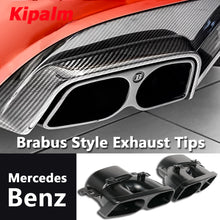Load image into Gallery viewer, 1 Pair Alumina Exhaust Pipe For Mercedes-benz C E S Class W205 W212 W222 W463 Dual Muffler Tip