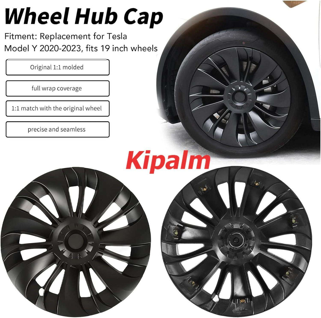 Replacement 19'' Wheel Caps Kits Protection Cover Hubcap Fits for Tesla Model Y