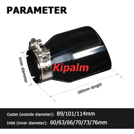 Universal Titanium Black Exhaust Pipe Tip