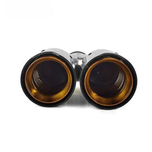 Load image into Gallery viewer, M Performance Y Style Dual Carbon Fiber Gold Stainless Steel Exhaust Pipe End Pipes Muffler Tips for BMW Series