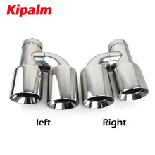 Load image into Gallery viewer, 1PC Universal Dual H Shape Welding Style Stainless Steel Exhaust Muffler End Tail Pipe for BMW VW Ford Rear Tip