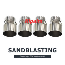 Load image into Gallery viewer, Single Layer Universal Chrome Exhaust Tips Blue Stainless Steel Muffler Pipe