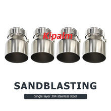 Load image into Gallery viewer, Single Layer Universal Chrome Exhaust Tips Blue Stainless Steel Muffler Pipe