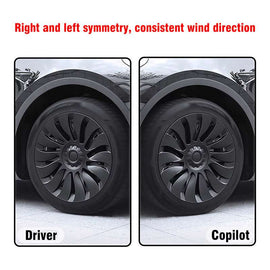 4PCS Tesla Model Y 2023 Symmetrical Full Coverage Sport 19 Inch Wheel Cover Cap Replacement Vehicle Hubcaps Accessories