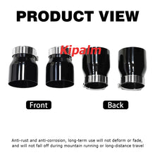 Load image into Gallery viewer, Single Layer Universal Chrome Exhaust Tips Blue Stainless Steel Muffler Pipe