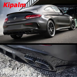 1 Pair Benz W167 GLE53 GLE350 GLE450 Silver Stainless Steel Exhaust Tips Upgrade to GLE63 Muffler Pipe