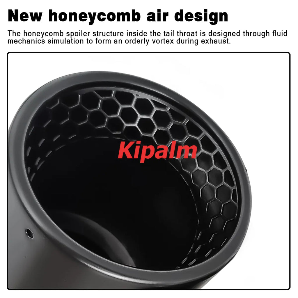 Matte Black Stainless Steel Exhaust Tail Tips for VW Golf