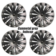 Load image into Gallery viewer, 4PCS New Design Tesla 19&#39;&#39; Black Wheel Cover Cap Model Y Full Cover Car Hubcaps