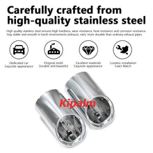 Load image into Gallery viewer, 2 PCS Black Stainless Steel Exhaust Pipe Chrome Muffler Tip Fits for BMW G20 G21 G22 320i 330i 420i 425i