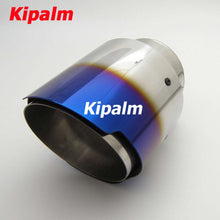 Load image into Gallery viewer, 1pc Universal Burnt Blue Stainless Steel Exhaust Tip End Pipe with No Logo
