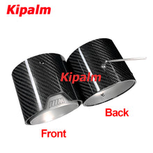 Load image into Gallery viewer, 4 PCS Carbon Fiber M Performance Exhaust Pipe Muffler Tip Stainless Steel Fits for BMW M3 G80 M4 G82 G87