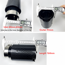 Load image into Gallery viewer, 1pcs Universal M LOGO Carbon Fiber Exhaust tips For BMW Performance exhaust pipe Exhaust tips Glossy