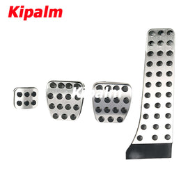 4pcs Stainless Steel Car Foot Rest Pedal Pads Cover with Rest Pedals Gas Brake Rest Pedal for Mecerdes Benz C E S class LHD