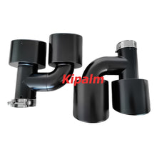 Load image into Gallery viewer, Honeycomb Holes Y Dual Matte Black Stainless Steel Exhaust Tail Tips for VW Golf Tiguan R MK7 Golf 6 with No Logo