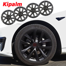 Load image into Gallery viewer, WHC3002 18inch Tesla 4PCS Matte Black Wheel Covers Hub Cap Hubcaps No Logo for Model 3