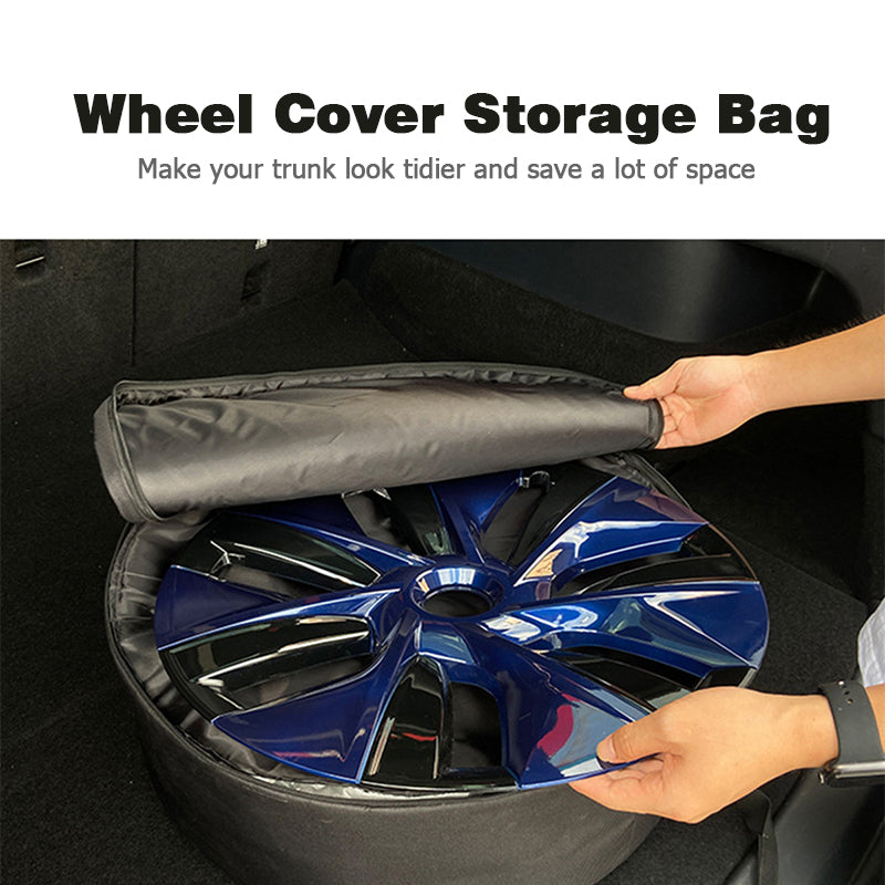 1PC Multi-Functional Model 3/Y Aero Wheel Cover Hubcap Oxford Cloth Storage Bag with Large Capacity