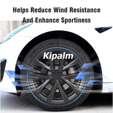 Load image into Gallery viewer, WHC3002 18inch Tesla 4PCS Matte Black Wheel Covers Hub Cap Hubcaps No Logo for Model 3