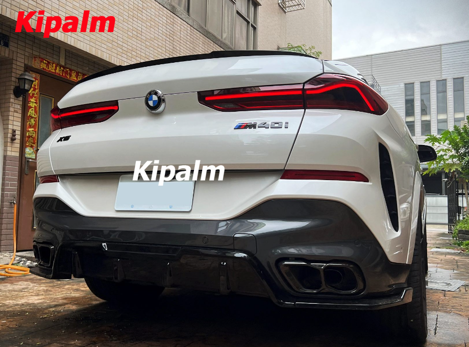 1 Pair OEM Style Stainless Steel Square BMW X5 G05 X6 G06 X7 G07 Exhaust Muffler Pipe Car Tail Tips